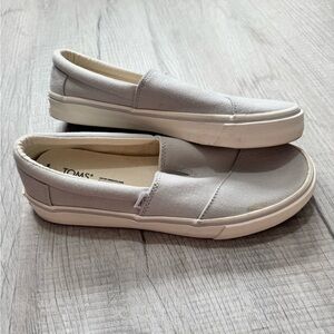 TOMS Gray Slip-On Shoes